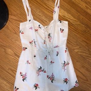 Floral Tie Front Romper